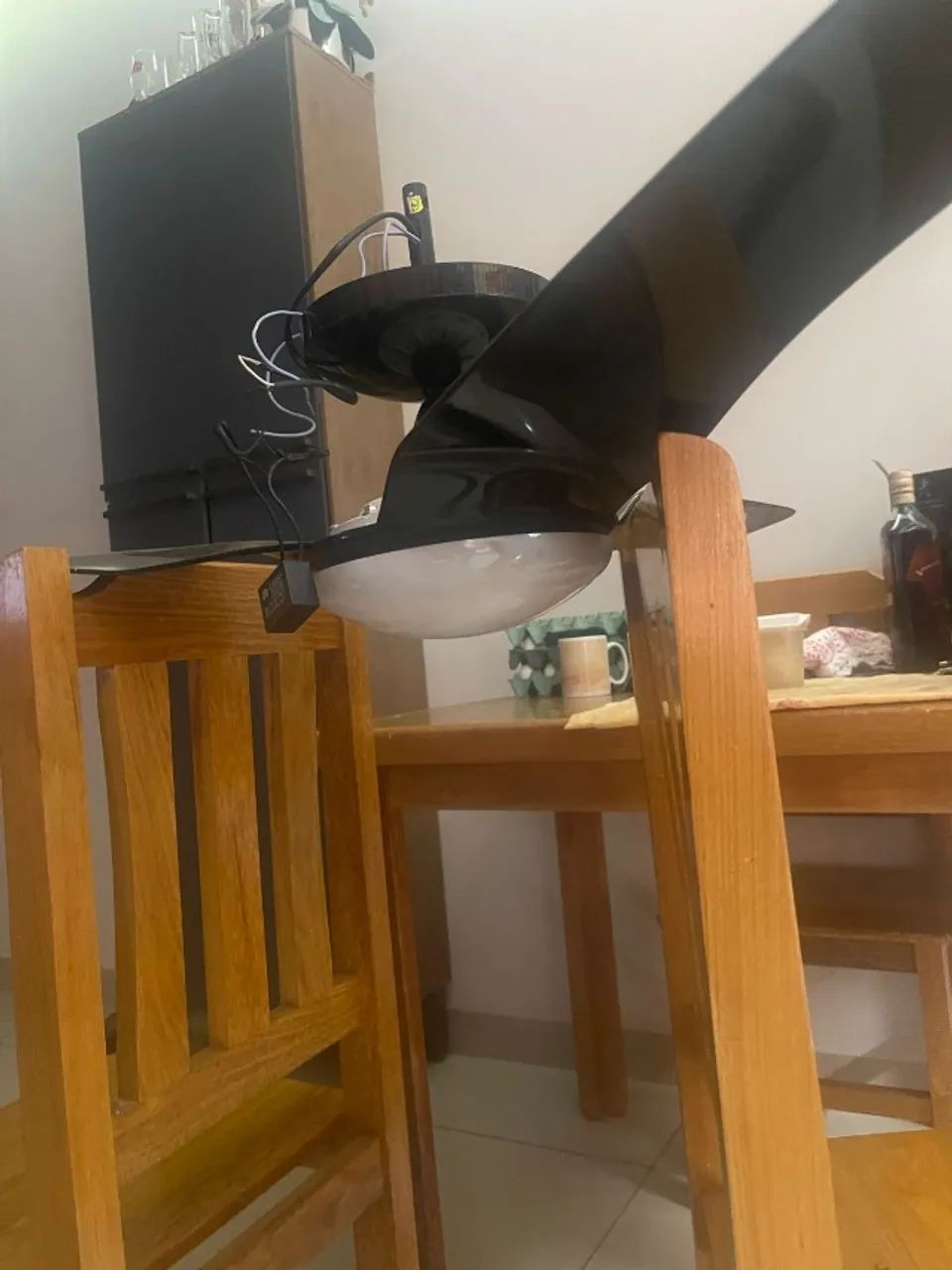Ventilador De Teto Aliseu 3 pás preto