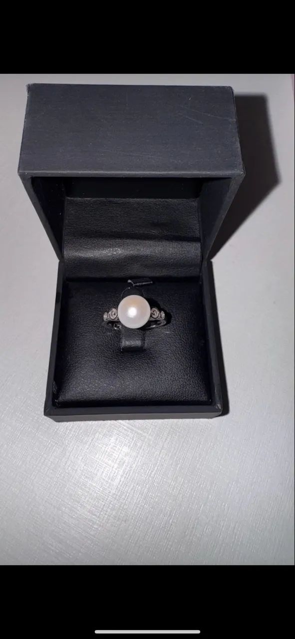 Anel Vivara Prata com pérola 