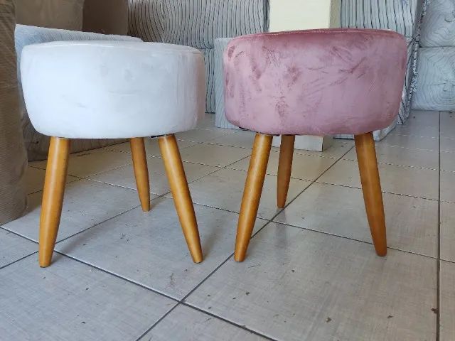 Puff Redondo Veludo Novo Diversas Cores - Foto 2