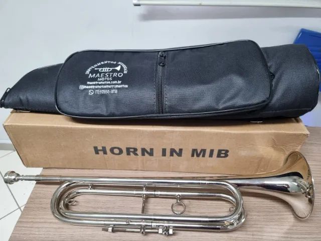 Corneta Mib Fanfarra Brasil Musical Nova C/ Gatilho E Bag - 10X cartão - Envio todo Brasil