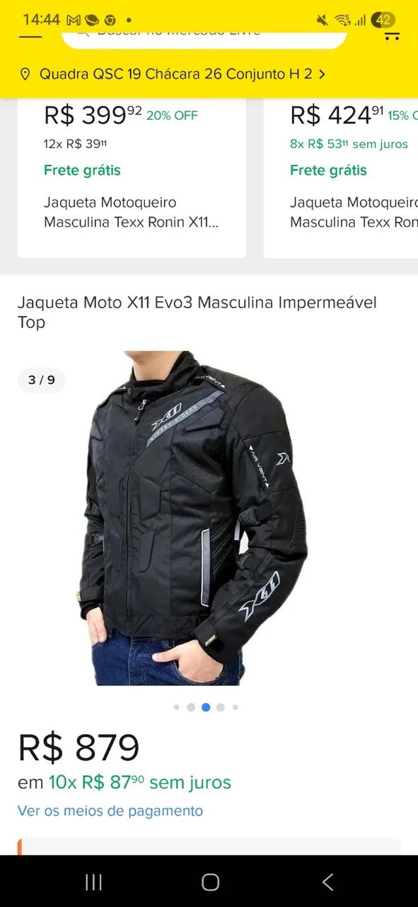 Jaqueta x11 Evo 3 masculina