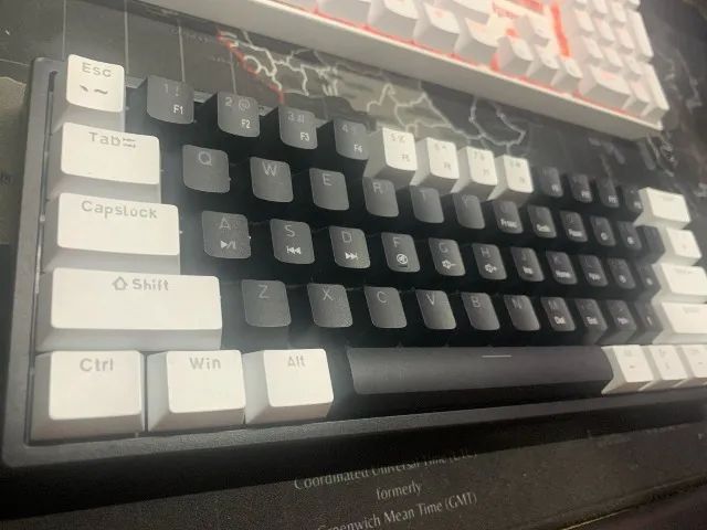 Teclado mecânico RGB com fio, REAL MECHANICAL KEYBOARD DC5V