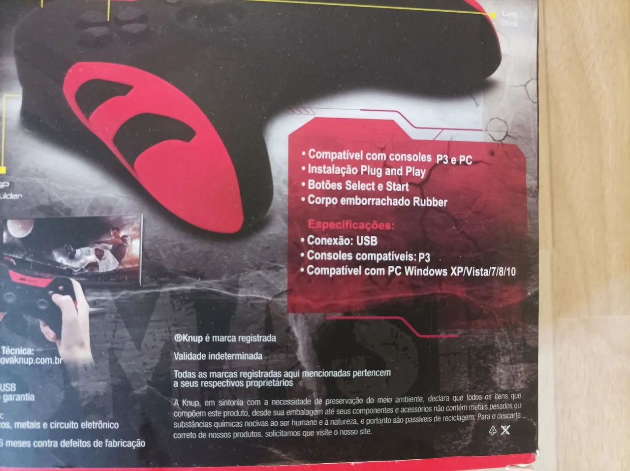 Controle USB PC Steam ps3 com grip - Foto 4