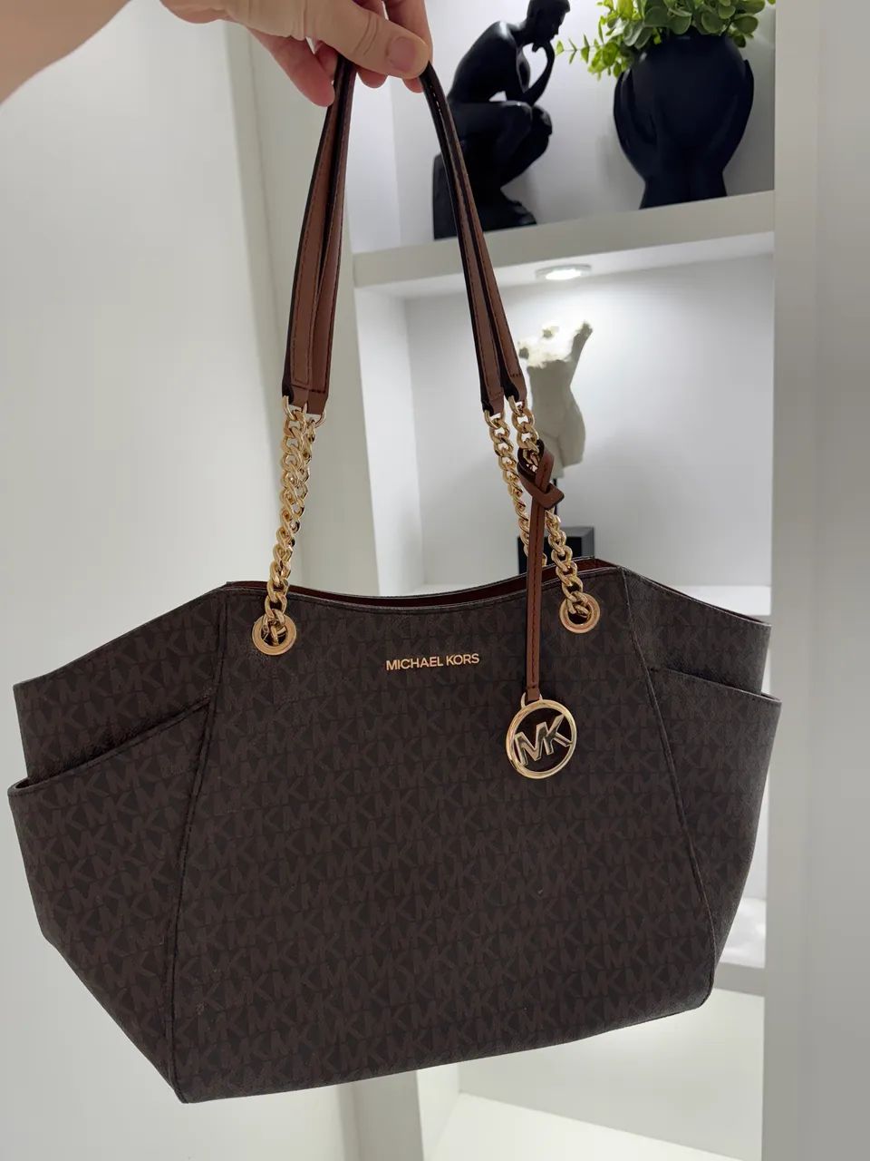  Bolsa Tote Jet Set Logo Michael Kors 