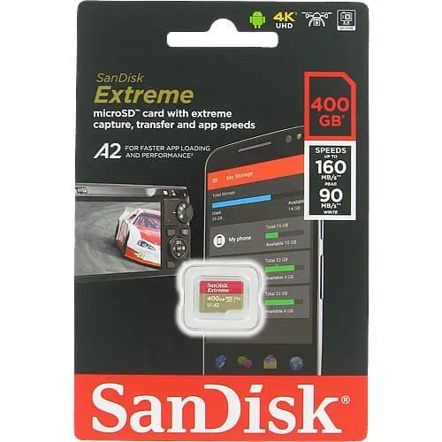 Cartão de Memória SanDisk Extreme 400GB A2 microSDXC