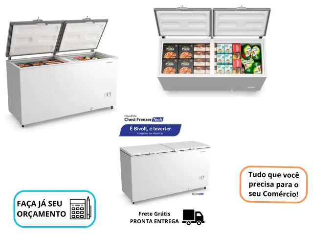 Freezer Horizontal Metalfrio Inverter Bivolt