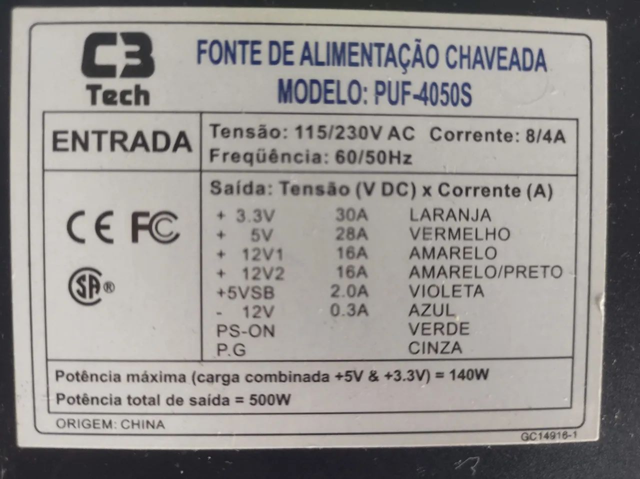 Fonte de Alimentação Chaveada 500W - Foto 4
