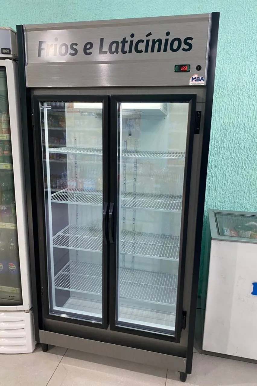 Balcão expositor auto serviço 2 portas frios e laticínios Chimafrio Pronta entrega- Marcos