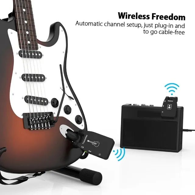 Transmissor Receptor Sem Fio Ammoon Para Guitarra, Violão, Baixo P10 - Foto 2