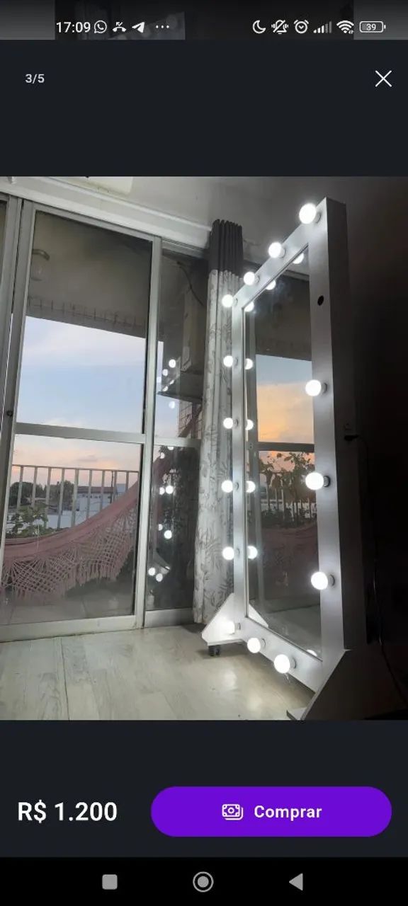 Camareira luminária 16 luzes led
