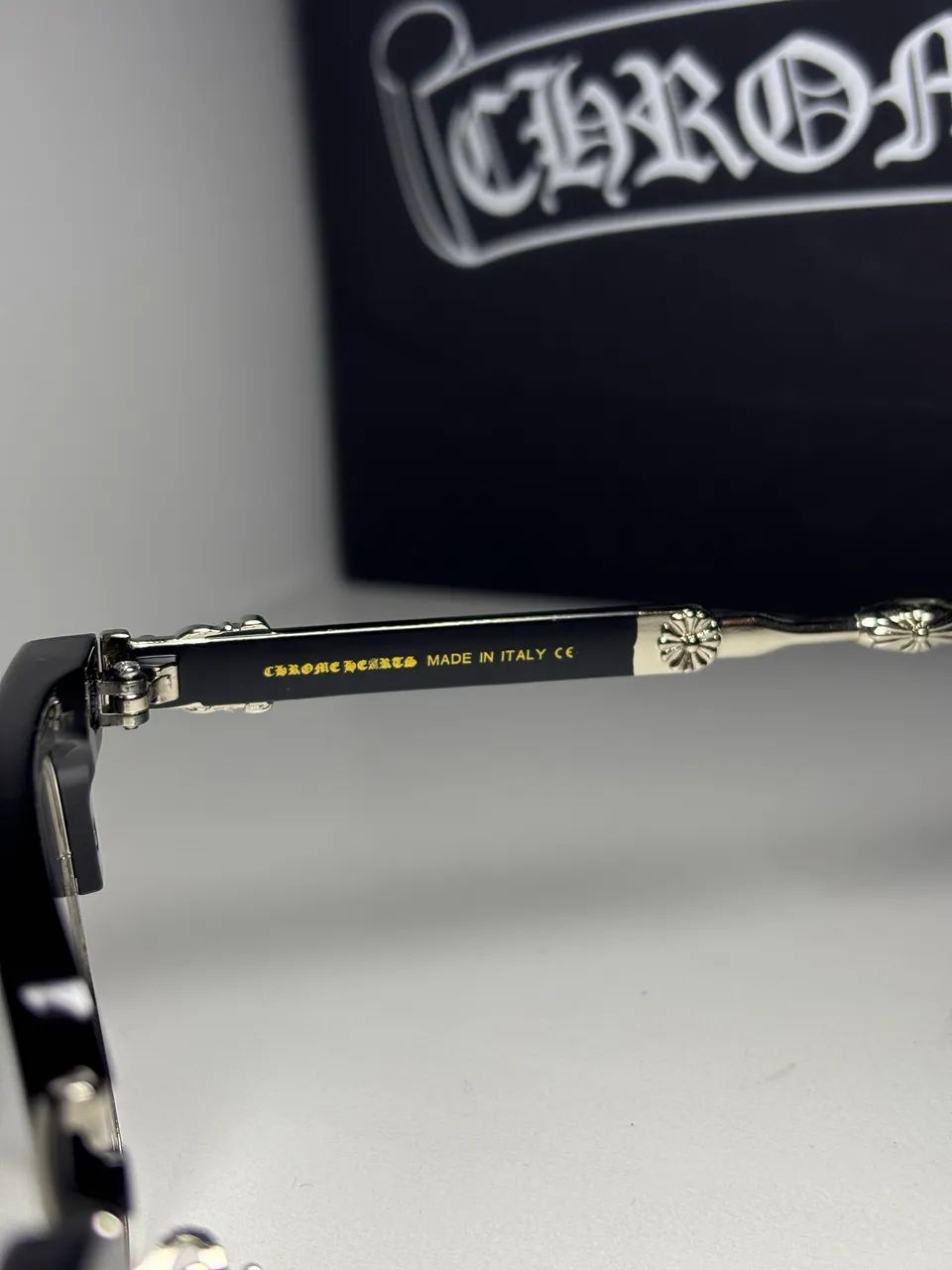 Óculos chrome hearts preto - Foto 3