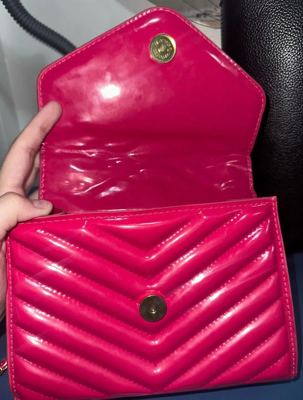 bolsa feminina na cor rosa - Foto 3