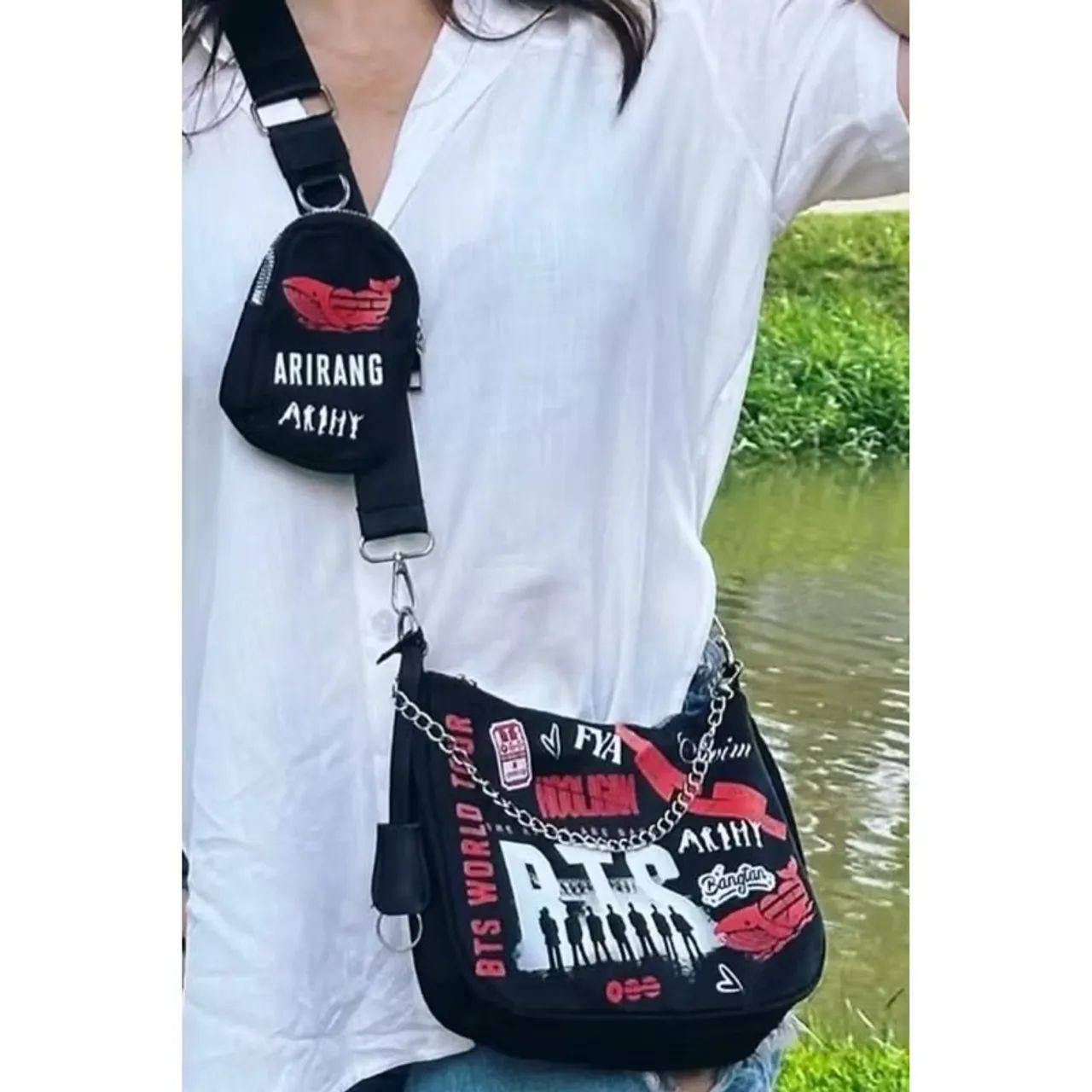 bolsa personalizada BTS preta - Foto 5