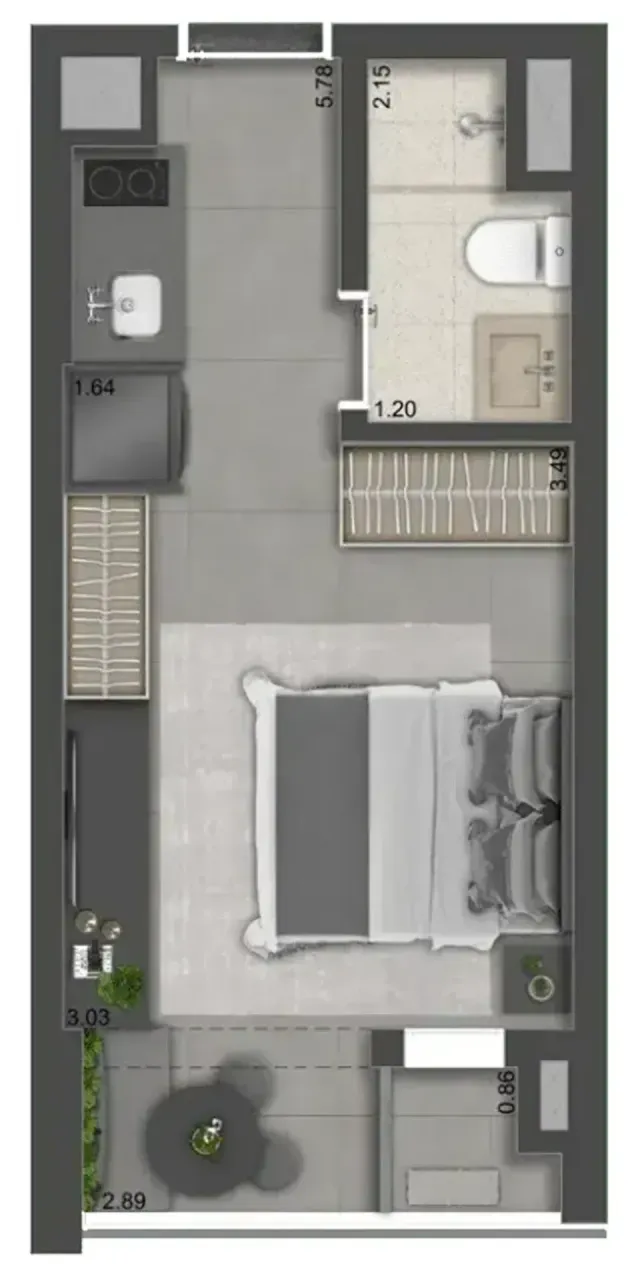PLANTA 23m²
