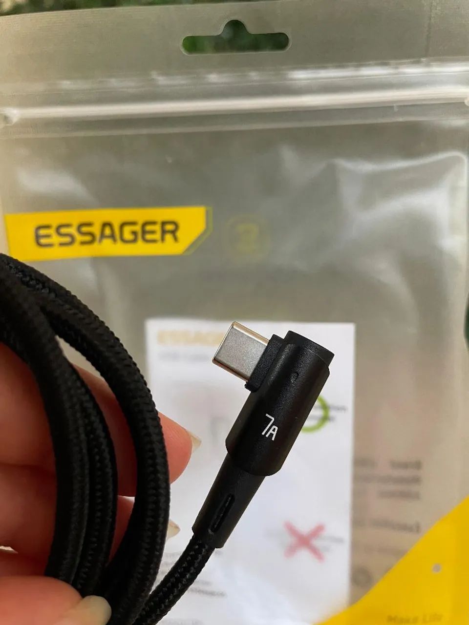 Cabo ESSAGER 90 Graus USB para C 100W 6A - Foto 2