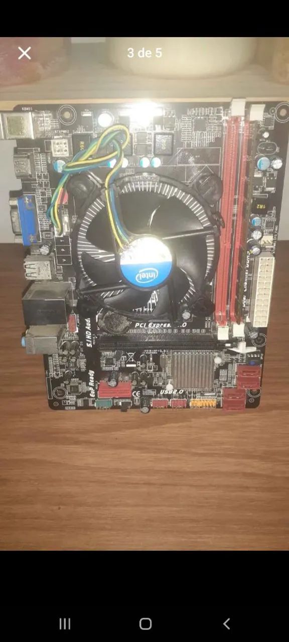 Kit i5 2500 memória ram 8gb placa mãe h61 - Foto 3