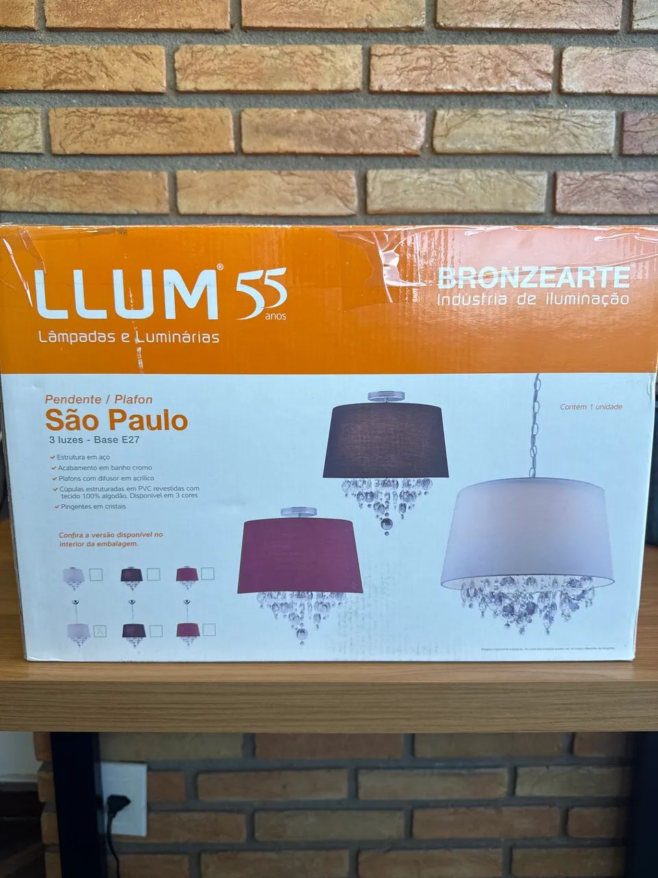 Luminária branca para sala