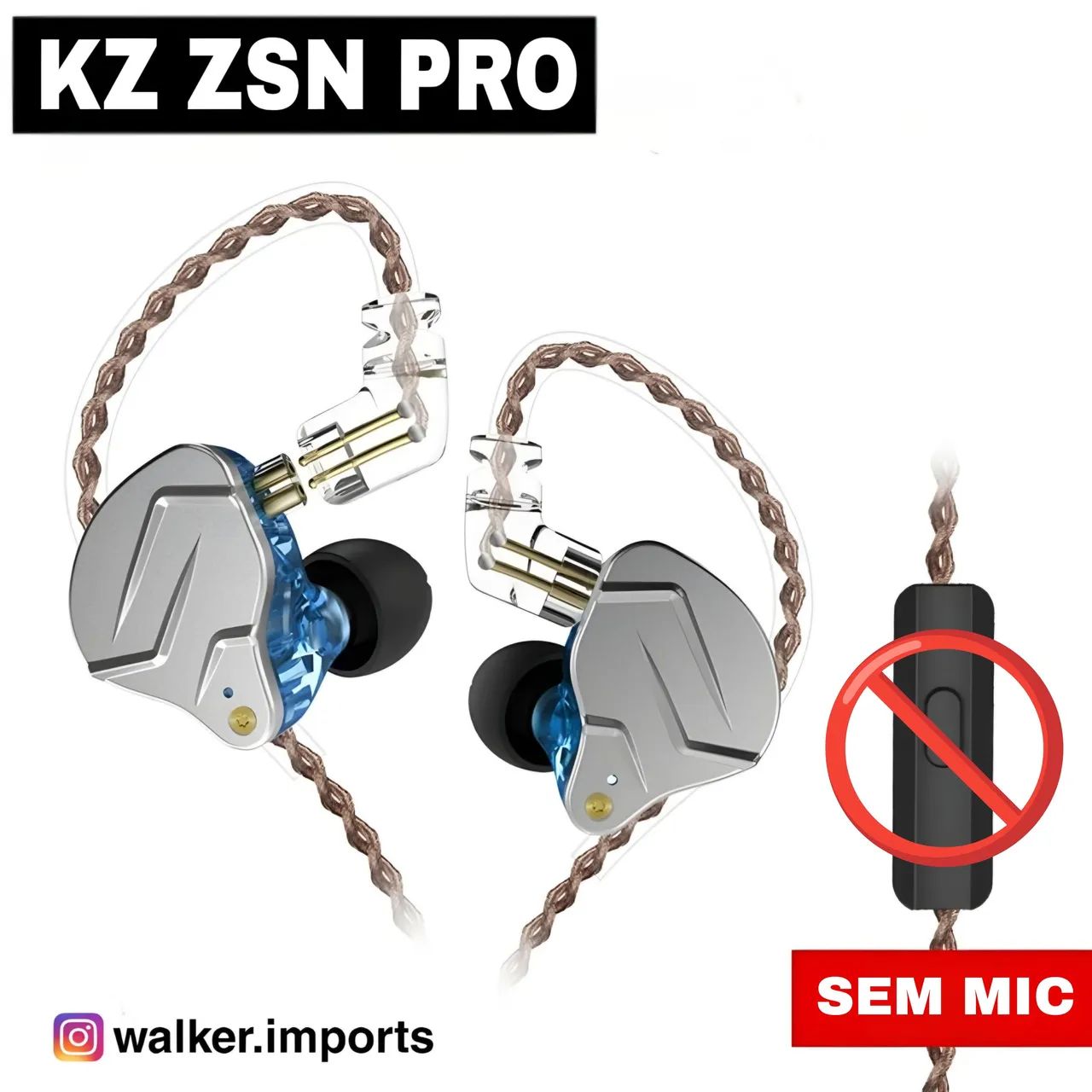 Fone KZ ZSN PRO - Retorno de Palco Sem Microfone Novo Caixa Lacrada - Foto 3