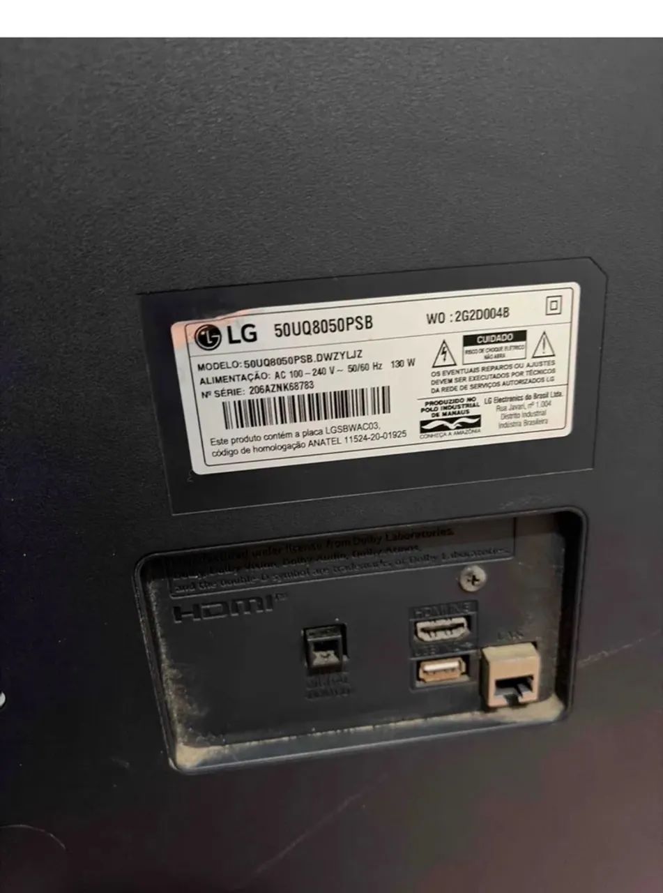 Tv LG UHD 50 polegadas sem imagem - Foto 4