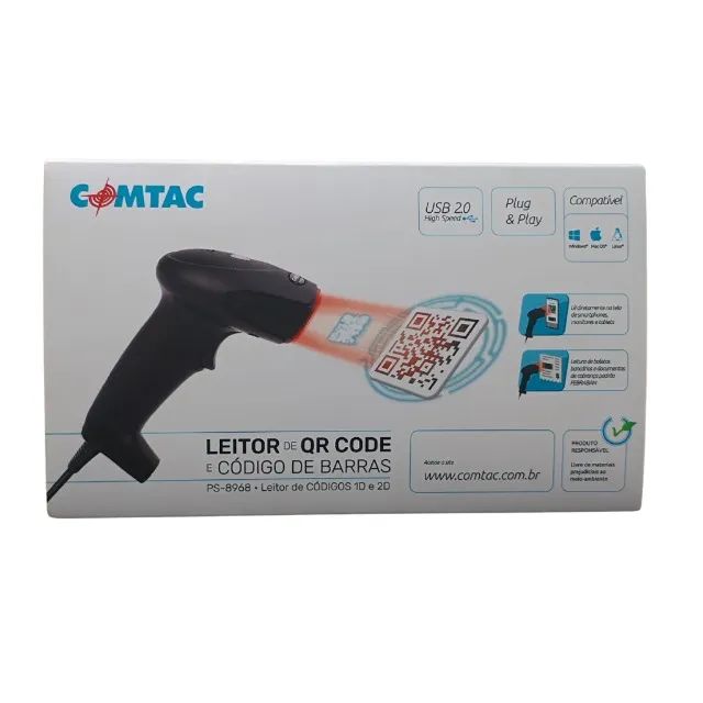 leitor de codigo de barras e QR CODE comtac ps-8968 - Foto 2