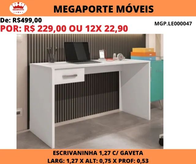 Escrivaninha Gavea com Gaveta - Foto 3