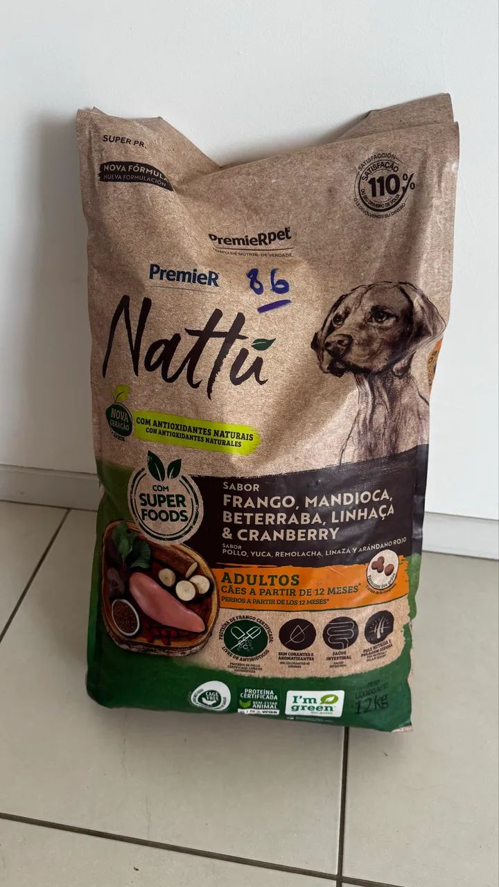 Vendo ração Natu 12Kg