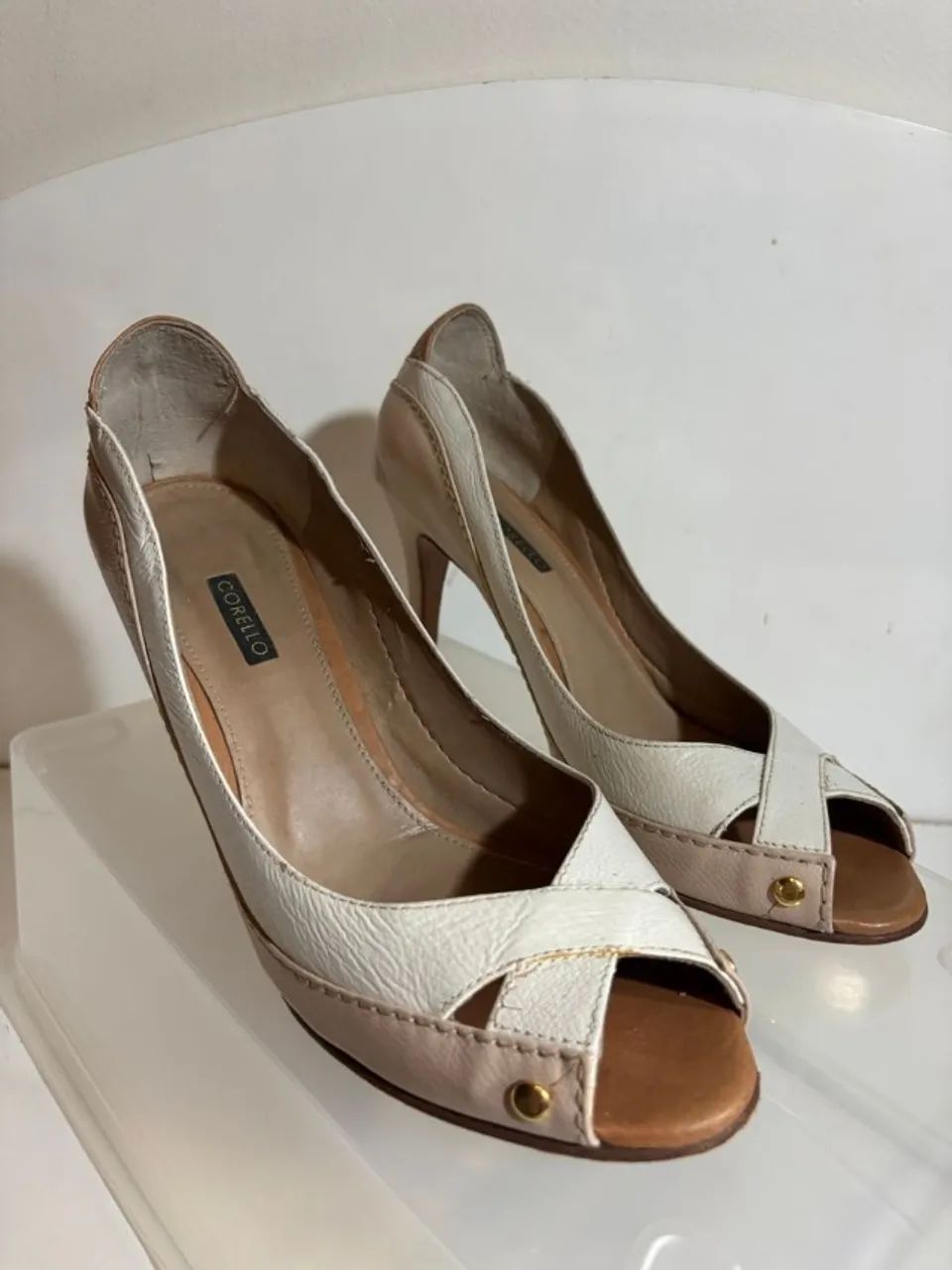sandália corello peep toe 38 - Foto 4