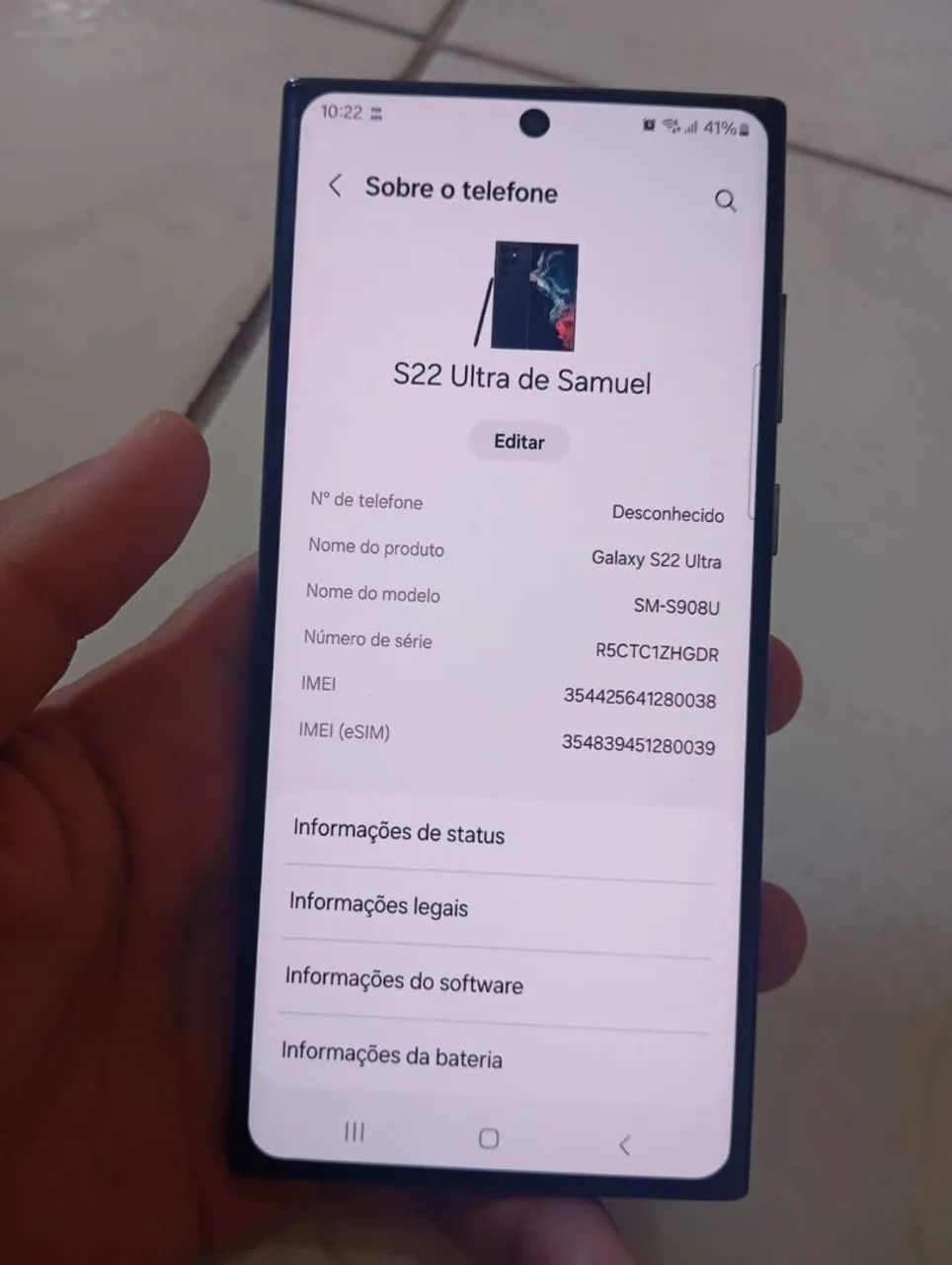 S22 ultra 5g ( Sinal do chip caindo) - Foto 2