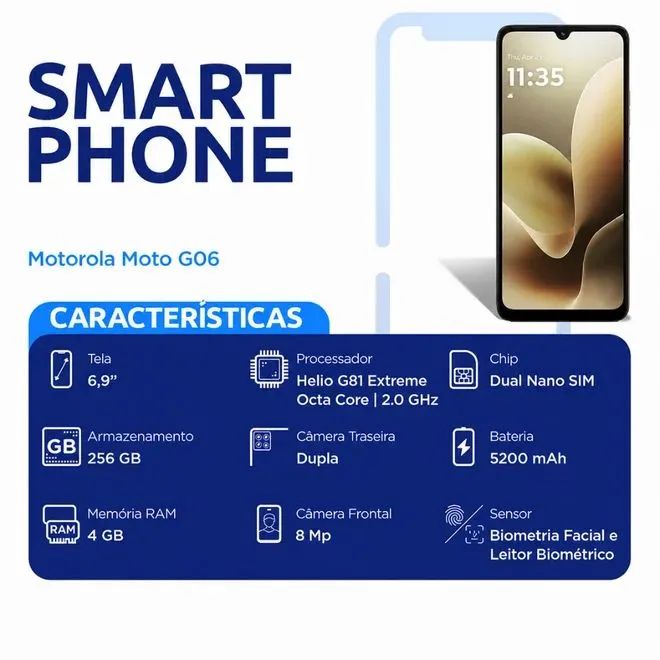 Motorola moto G 06 novo na caixa capa e película - Foto 2