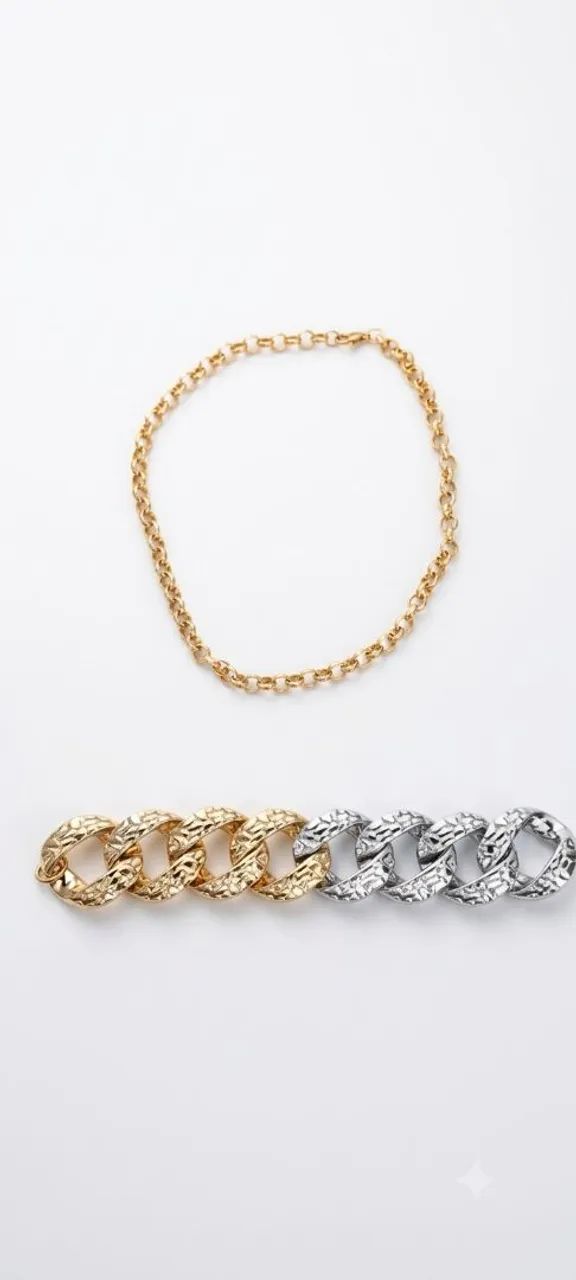 Conjunto de folheados por 15 reais