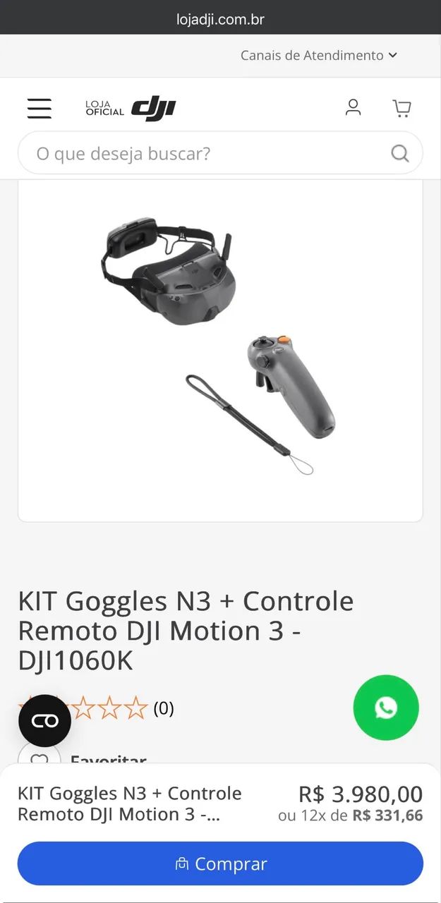 KIT Goggles N3 + Controle Remoto DJI Motion 3 - DJI1060K - Foto 6