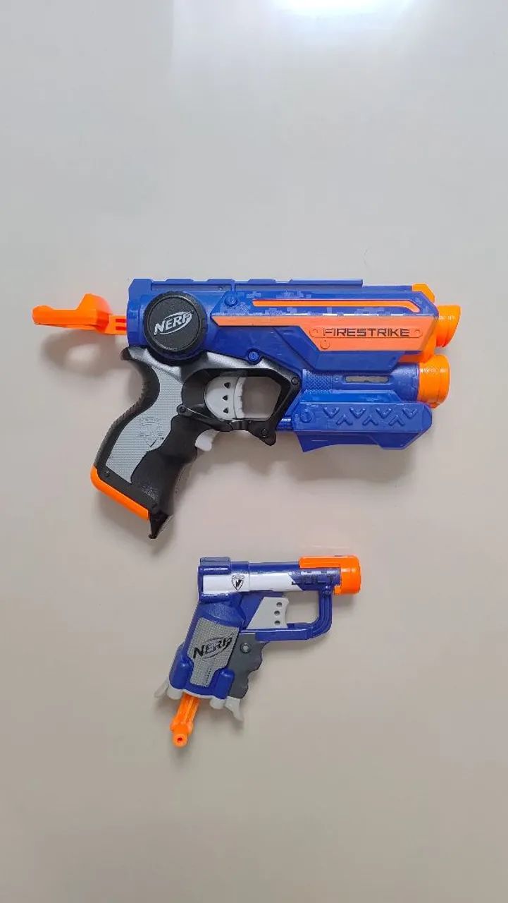2 Nerfs (Firestrike e Nerf N-Strike) 24 munições - Foto 2