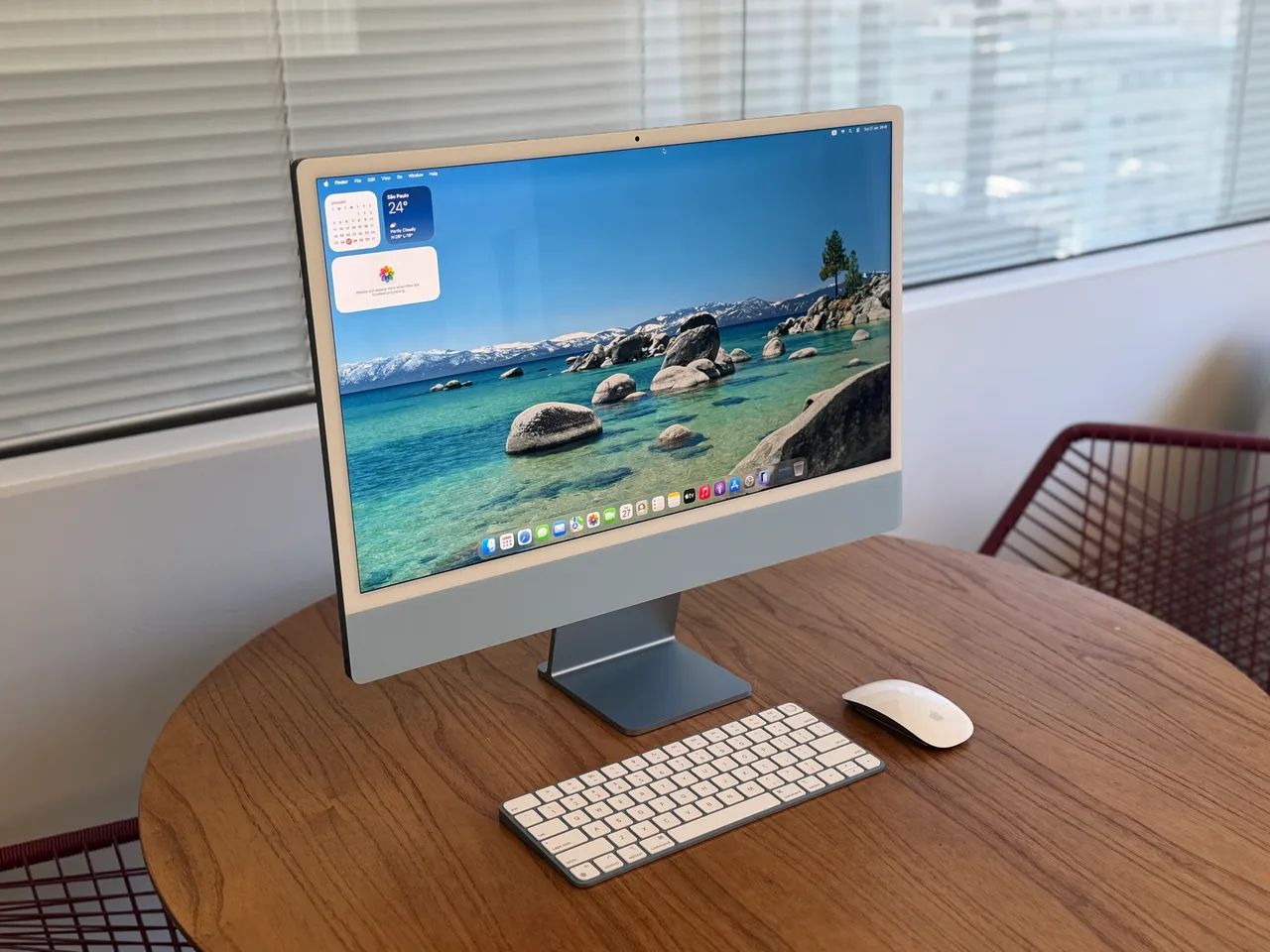 iMac 24 Polegadas M1 8GB 256SSD Azul Seminovo - Foto 4