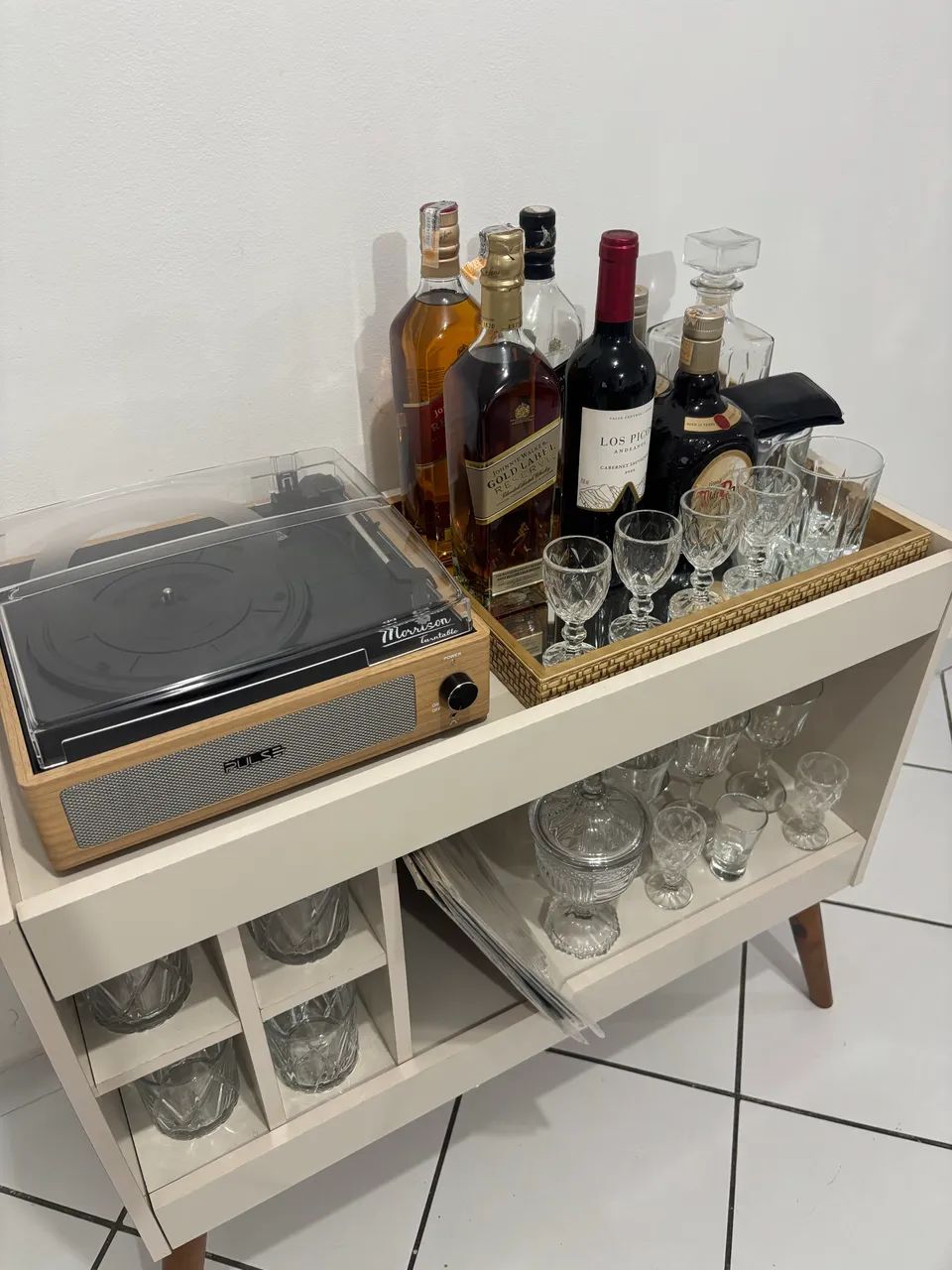 Mini bar cantinho do café móvel aparador - Foto 3