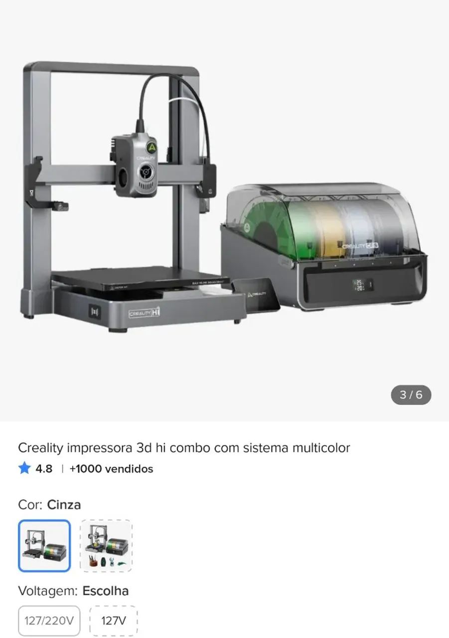 Creality impressora 3d hi combo com sistema multicolor - Foto 3