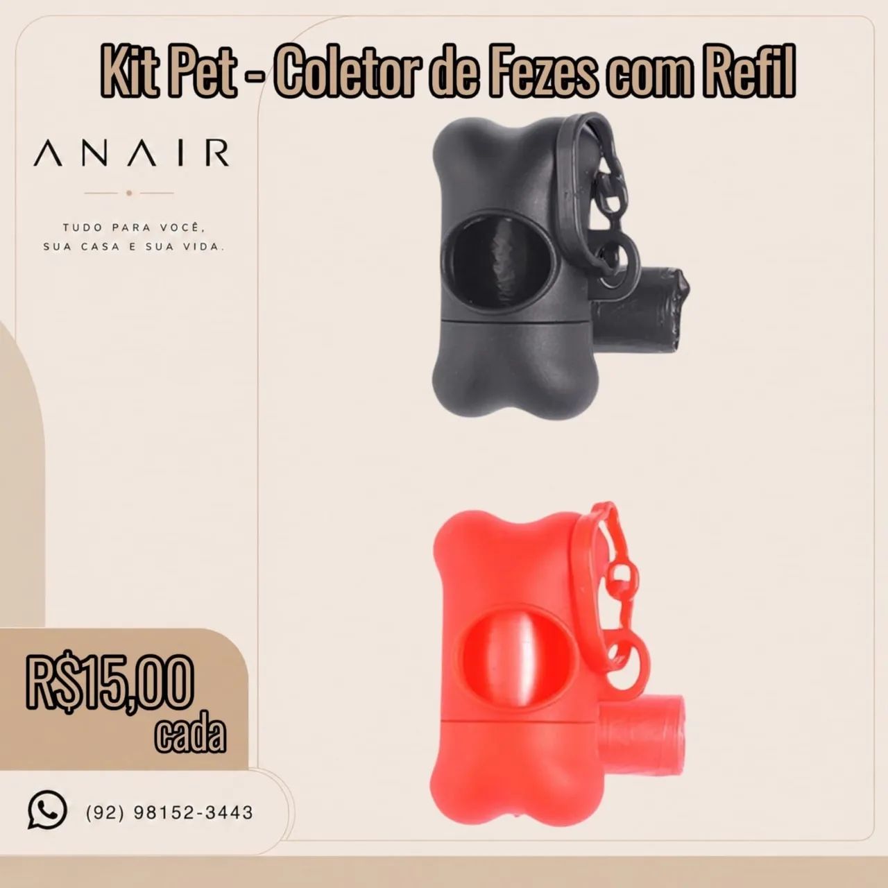 Kit Pet - Coletor de Fezes com Refil