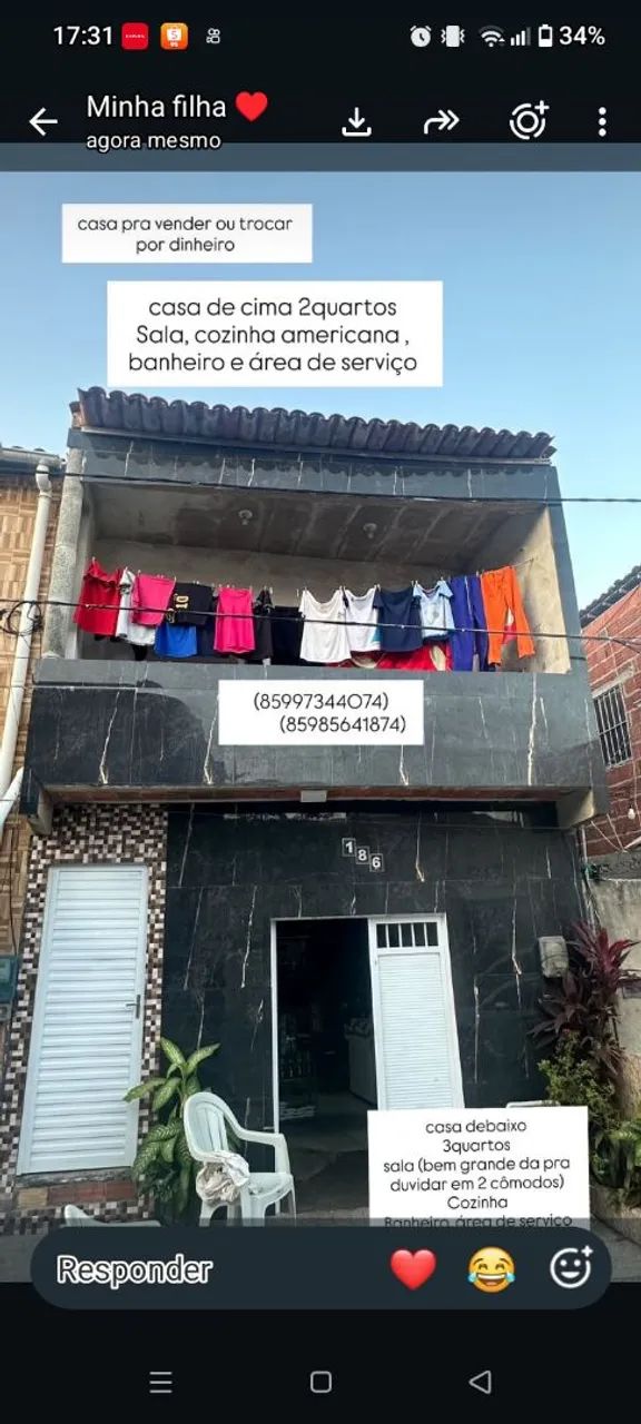 Casa em rua bem localizada 