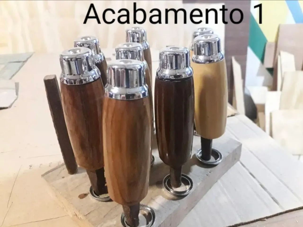 Punhos em madeira para Bicicletas Antigas 