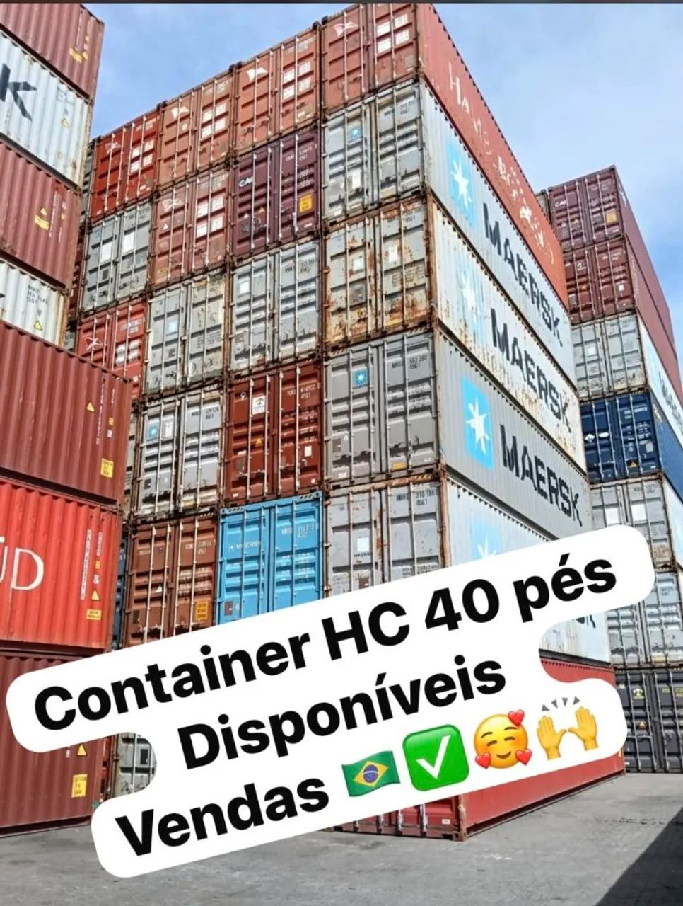 Venda de containers. 
