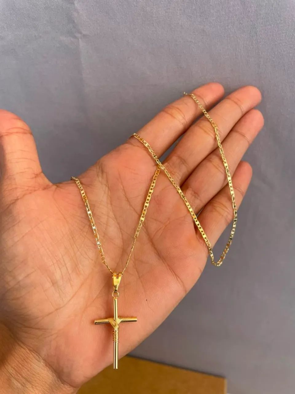 Corrente Piastrine Banhada a ouro 18k  - Foto 4