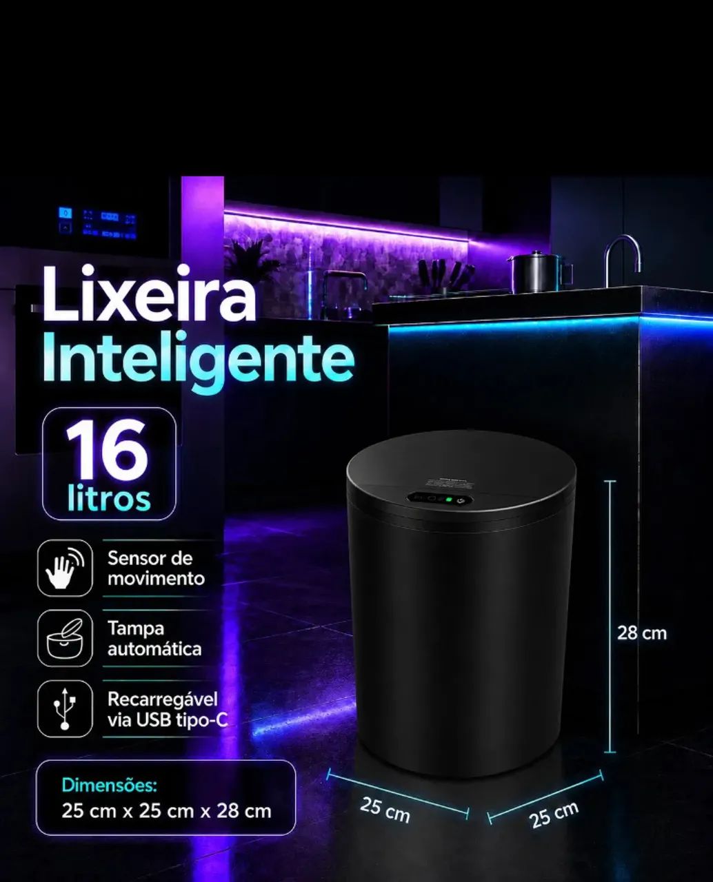 Lixeira automática inteligente - Foto 2