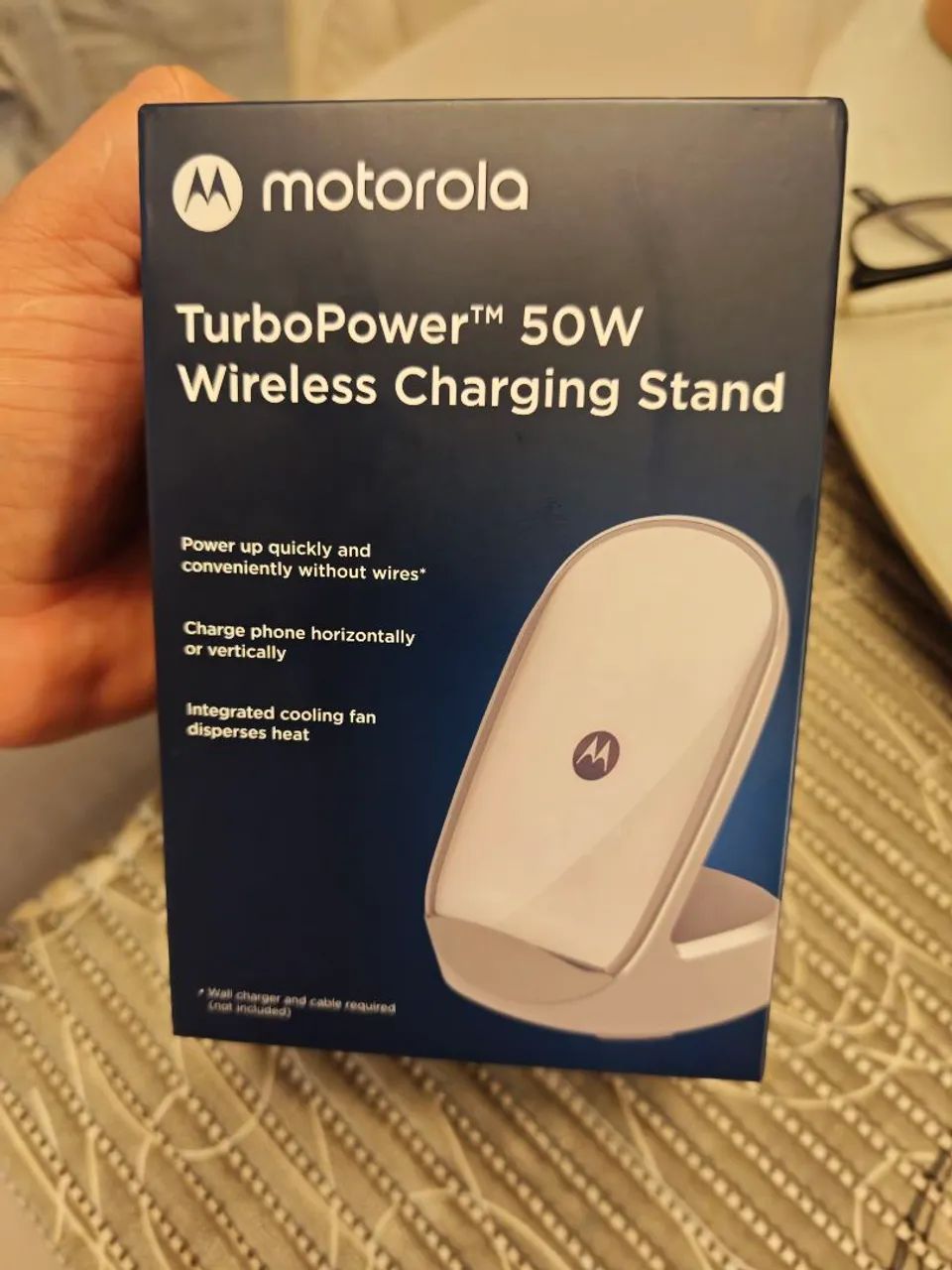 Carregador Wireless Motorola Turbo Power 50W Branco