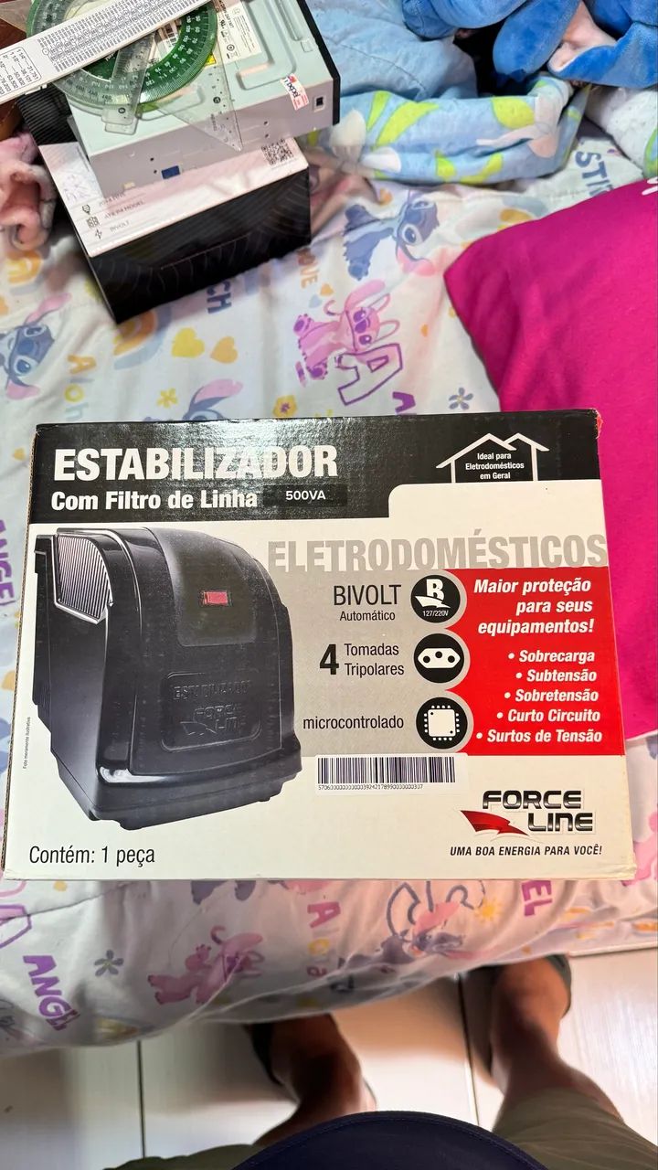 Estabilizador Force Line 500VA Bivolt 4 Tomadas - Foto 2
