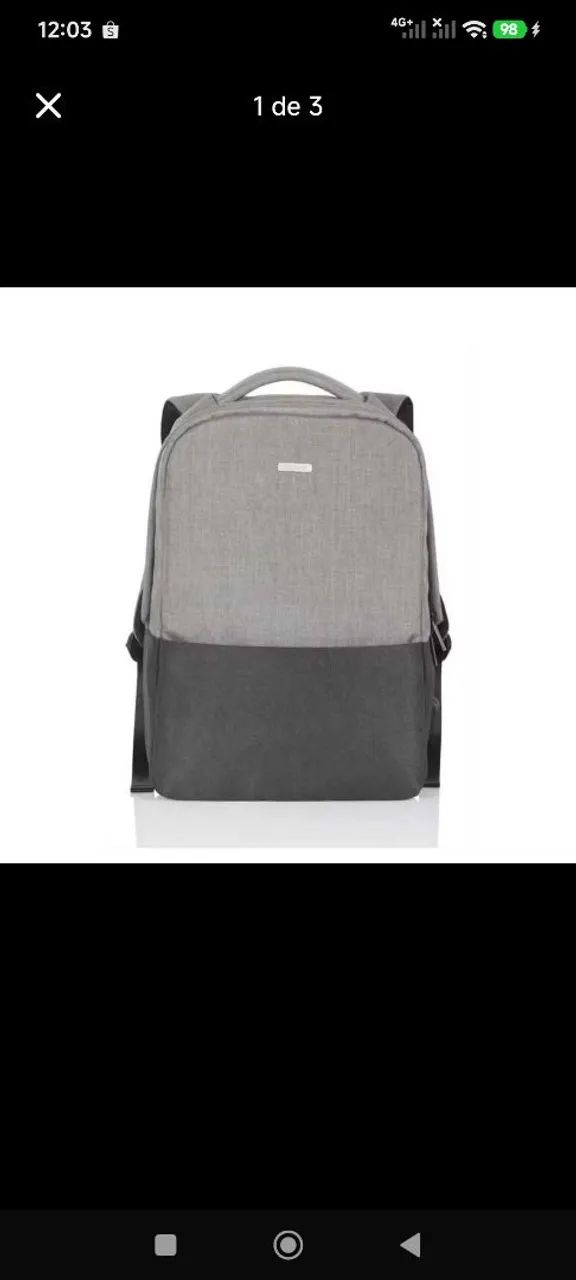 Mochila com entrada usb