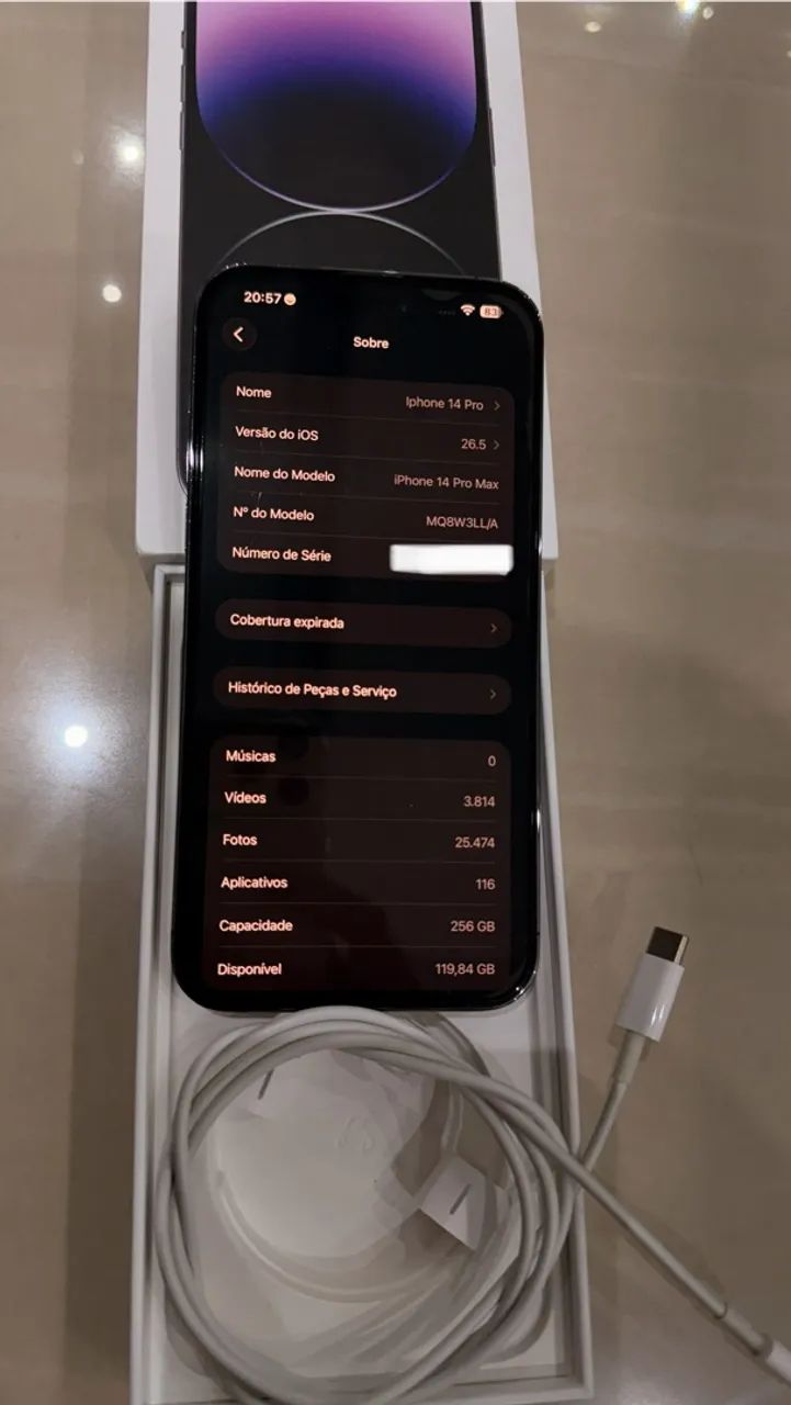 Iphone 14 pro max 256gb roxo - Único Dono - Foto 4
