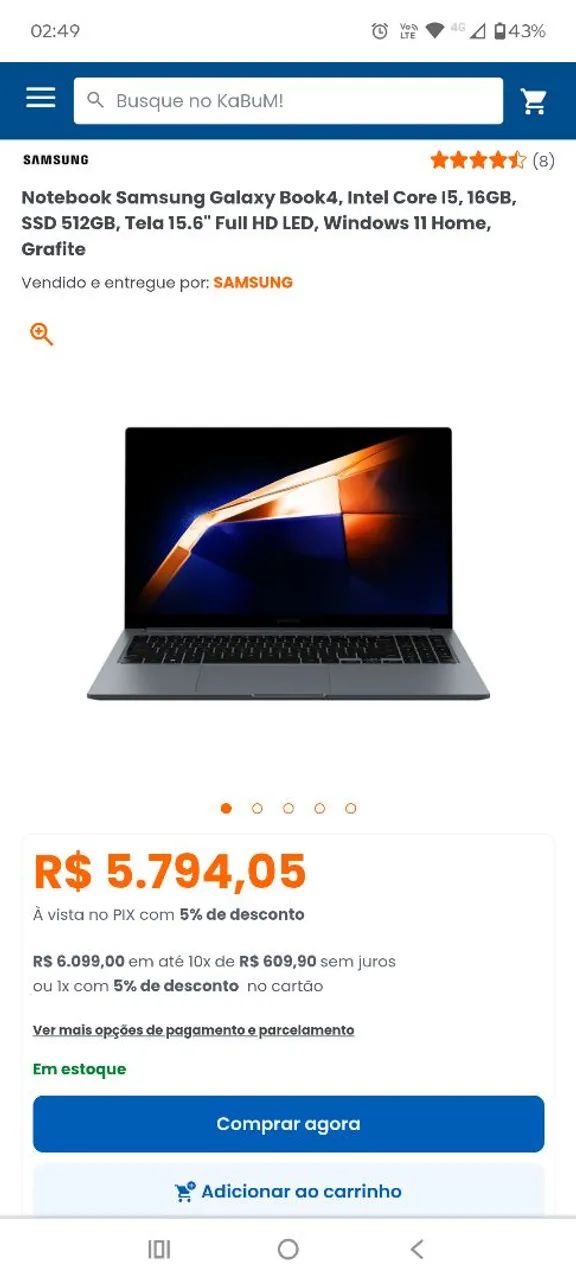 Galaxy Book4 2025 com NF, 10 núcleos 16GB - Foto 6