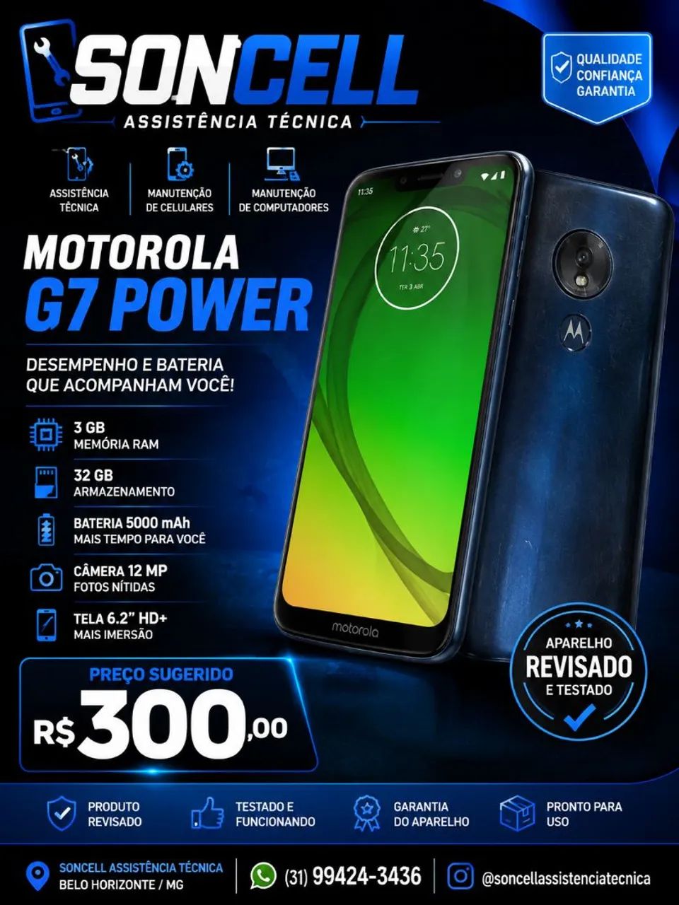 G7 power 32Gb com carregador 