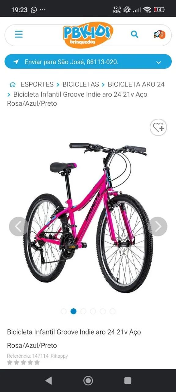Bicicleta feminina infantil Aro 24 - Foto 5