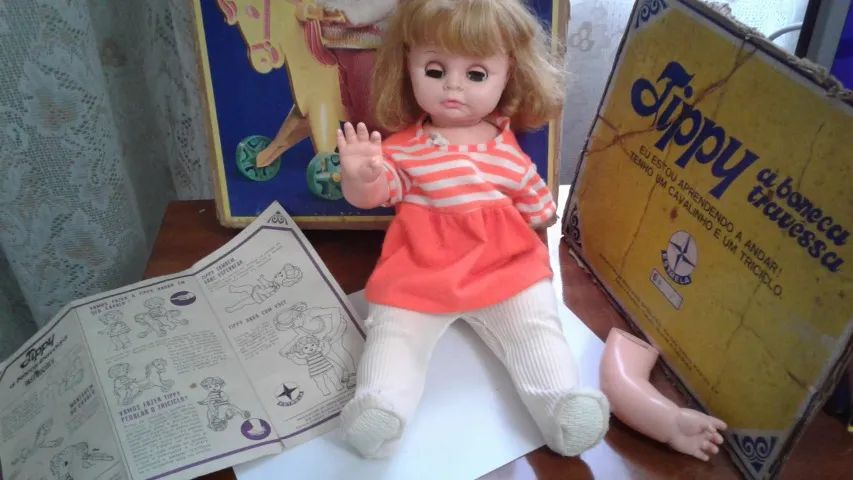 Boneca antiga Tippy Estrela para restauro