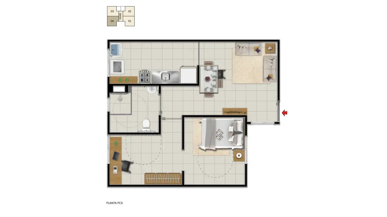 PLANTA 42m²